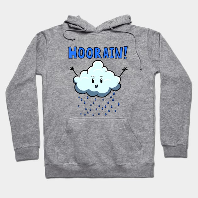 Hoorain! Cute Rain Cloud Hoodie by Danger Dog Design